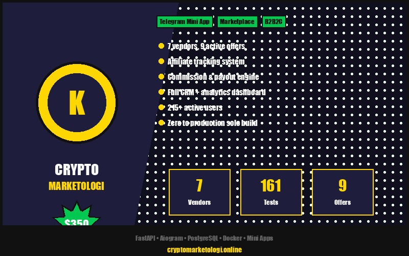 Cryptomarketologi — crypto vendor marketplace